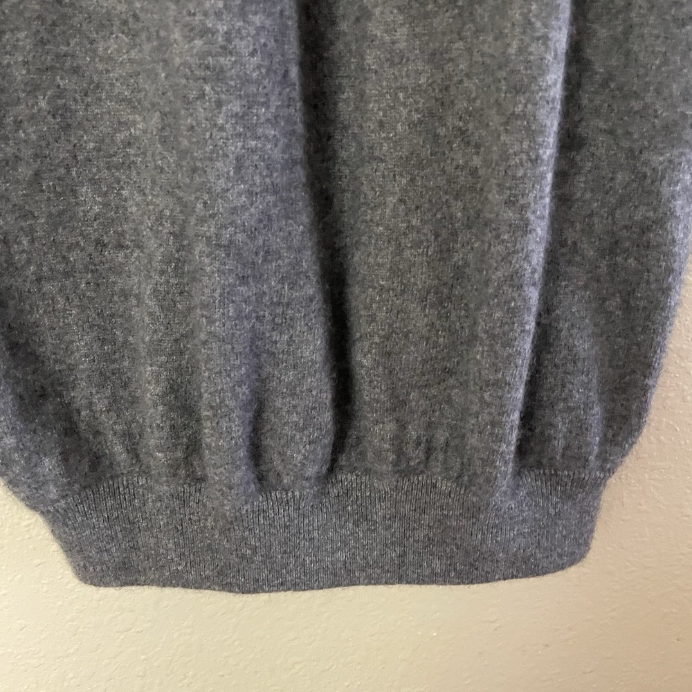Vince 100% Cashmere Babydoll Long Sleeve‎ Sweater Dress Y2K Phoebe Gray Sz S B27 - Picture 8 of 12